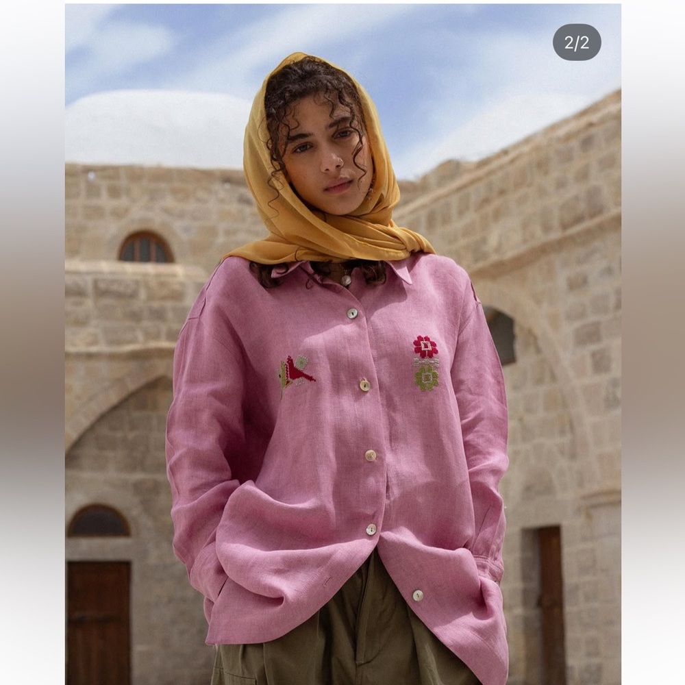 Nol Collective Tatreez Shirt Dress